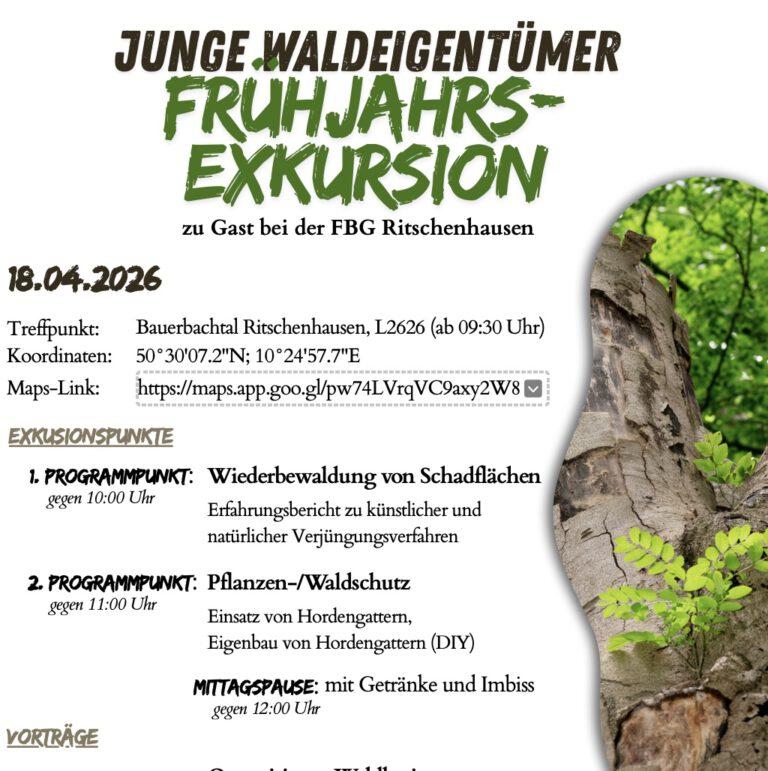 Einladung zur Veranstaltung der Jungen Waldeigentümer